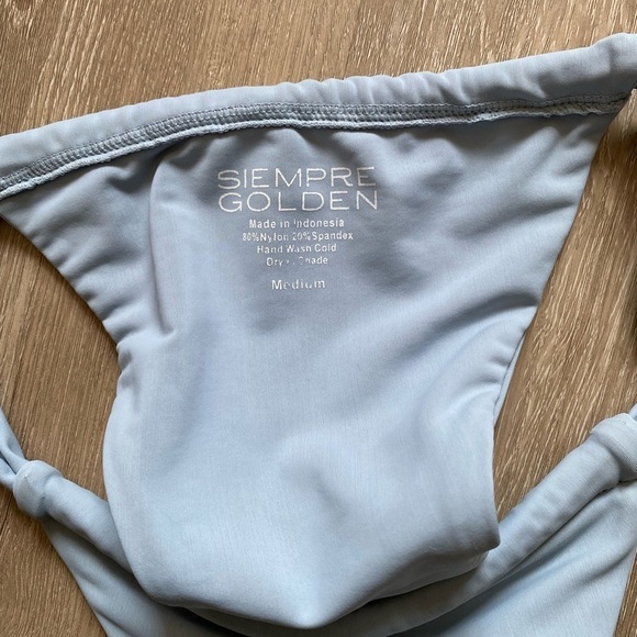 Siempre Golden Pisces Bikini Bottoms in Sky size M - Picture 5 of 6